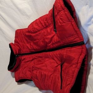 Womens red fleece lined vest